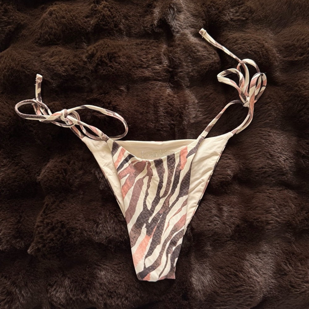 Frankie's Bikinis Zebra Print Bikini Bottom
